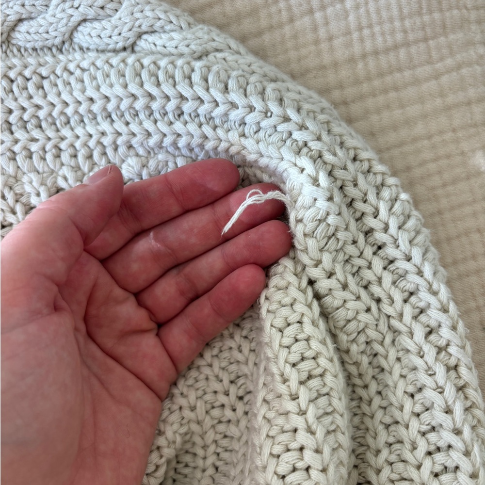 Free People Frankie Cable Knit Sweater in Ivory - Picture 6 of 7